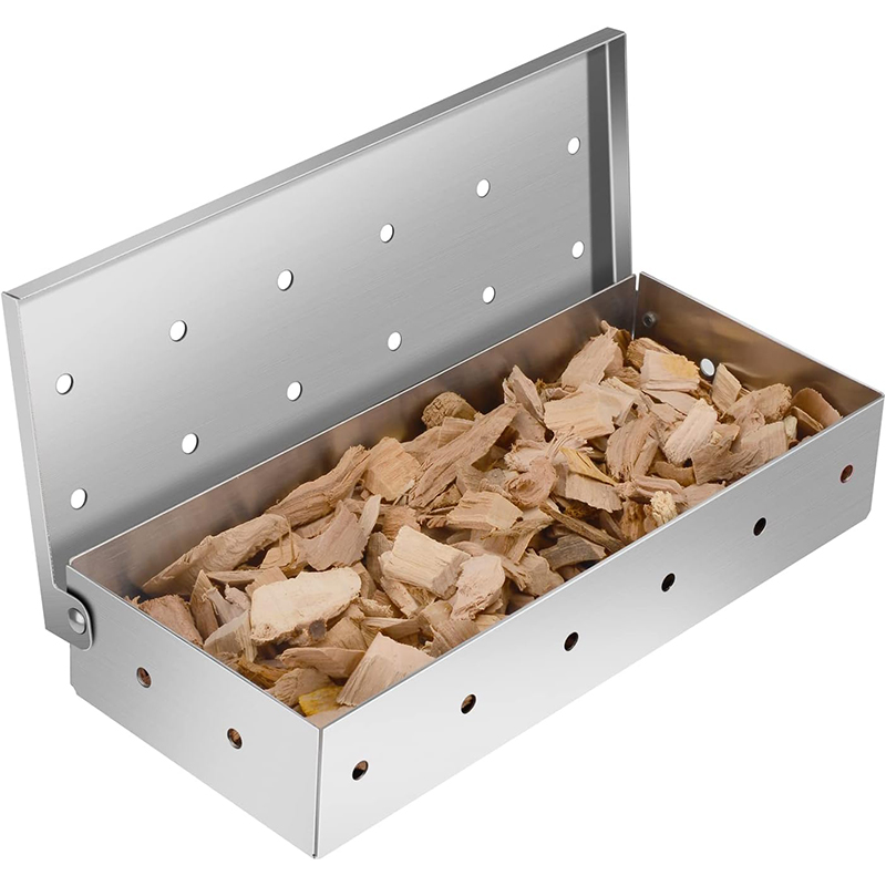 Smoker Box Wood Chip - Barbekü sigara içen kutusu paslanmaz çelik