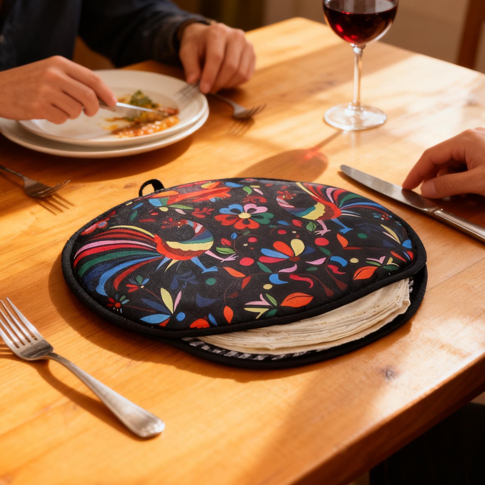 Tortilla Warmer Cloth - 30 cm Bez Çanta Burrito Taşınabilir