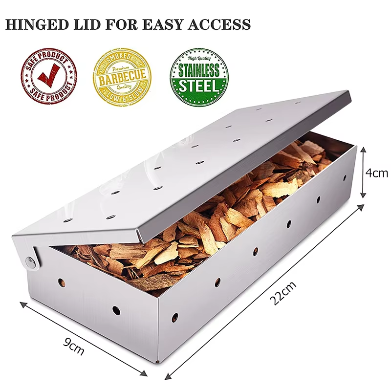 Barbekü sigara içen kutusu pas - Smoker Box Wood Chip incelemesi ve fiyatı