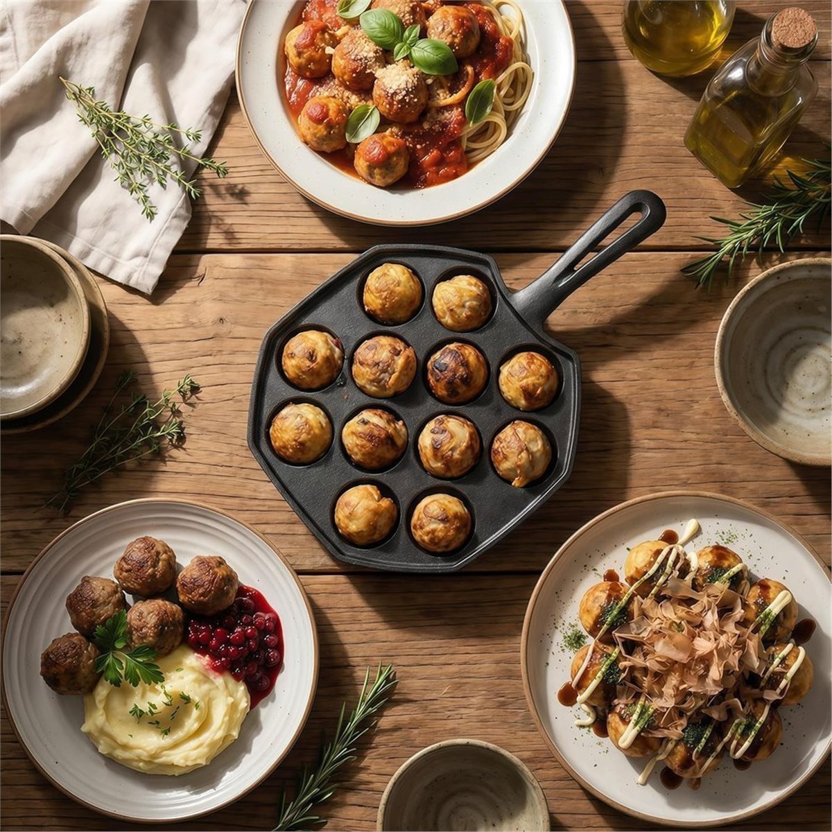 2026 Yeni Model Dökme Demir Ta - Takoyaki Pan Cast incelemesi ve fiyatı