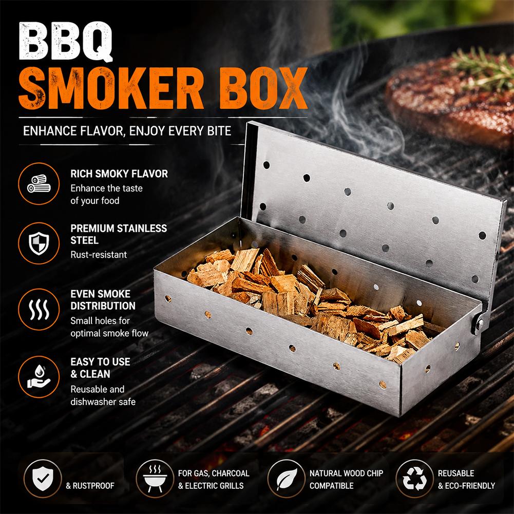 Paslanmaz Çelik Barbekü Sigara - Smoker Box Wood Chip incelemesi ve fiyatı