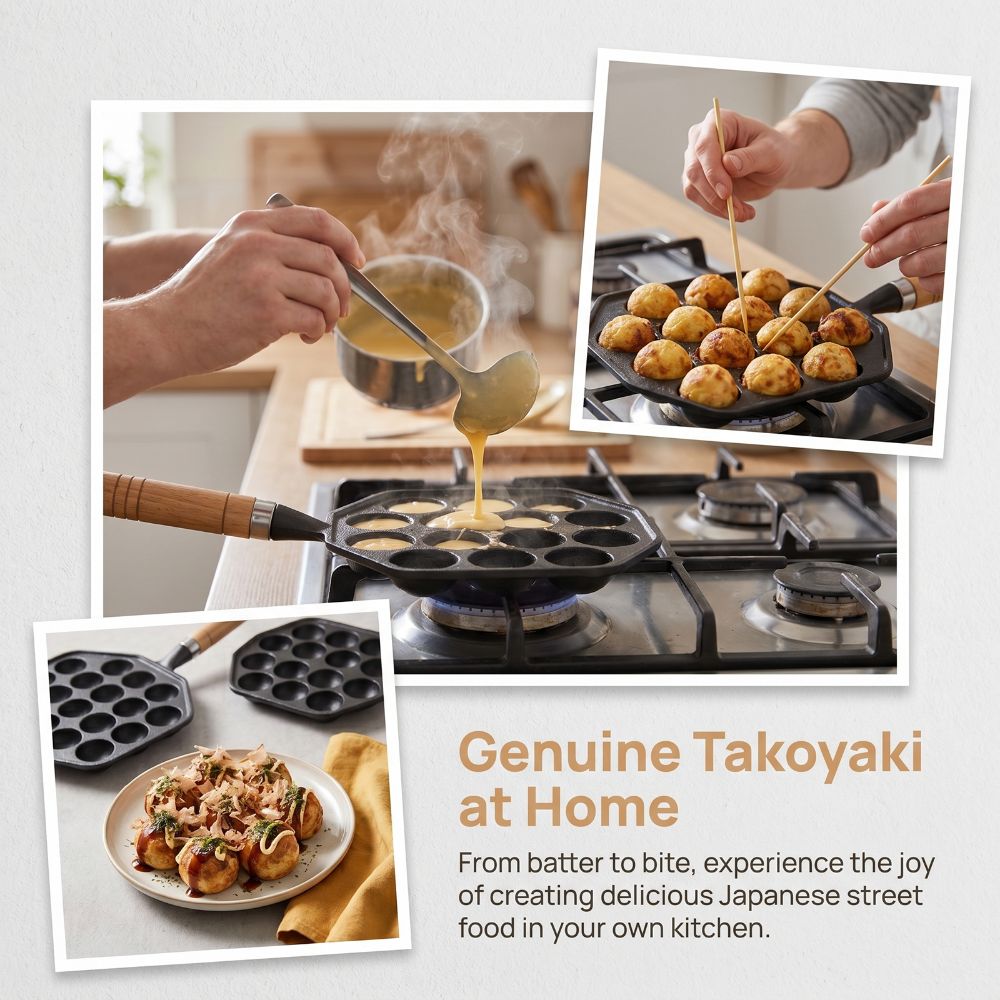 Dökme Demir Takoyaki Yapıcı Ya - Takoyaki Pan Cast incelemesi ve fiyatı